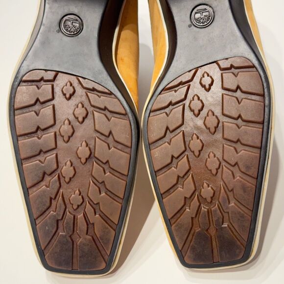 Timberland Wheat Nubuck Leather Wedge Heel Ankle Boot Square Toe Women Size 7.5M - Picture 14 of 14